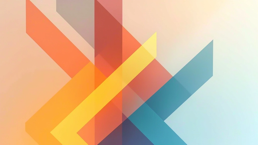 Farbige Geometrie und asymmetrische Formen auf abstraktem Design-Hintergrund